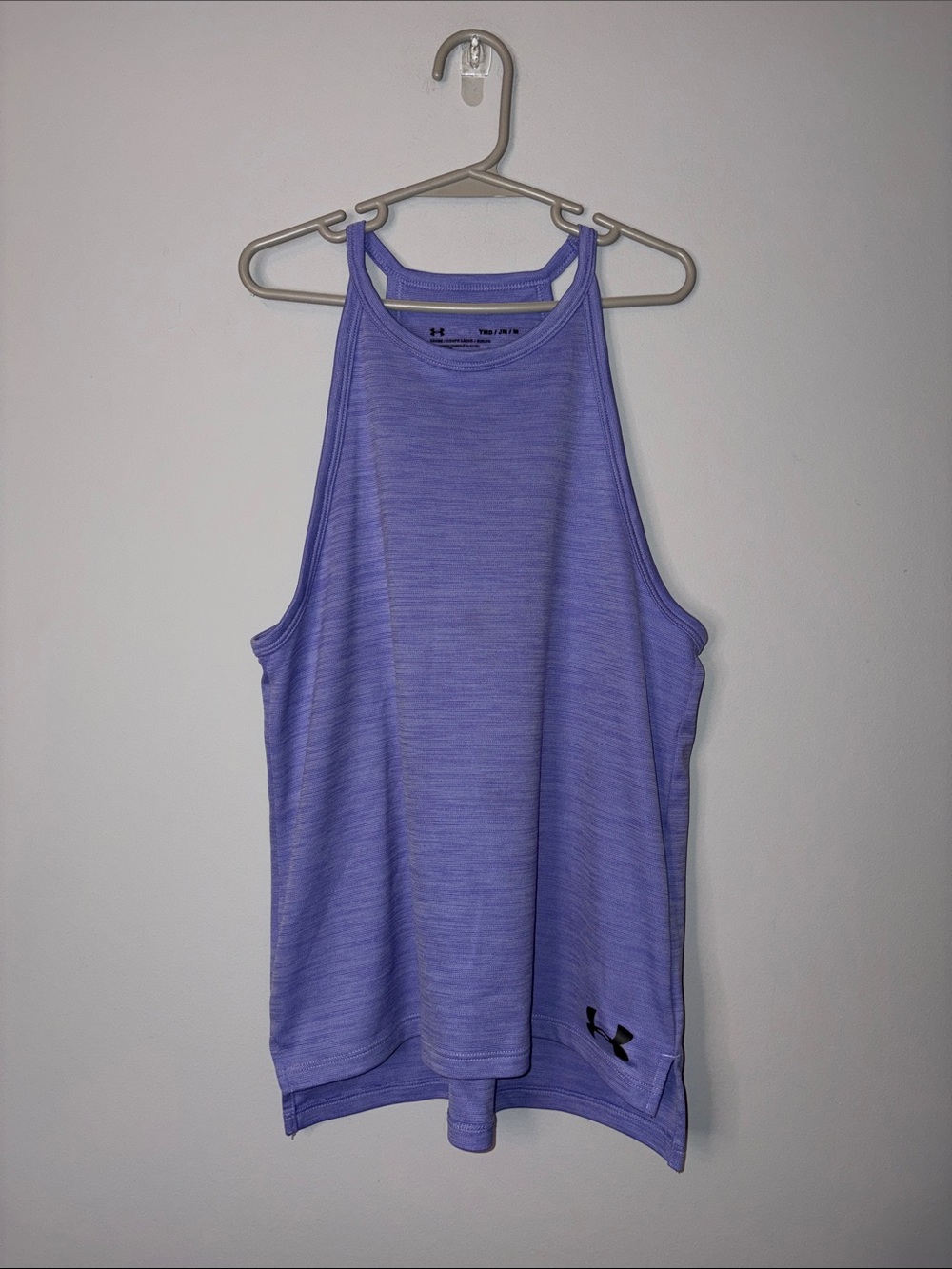 Under Armour Purple Heather Racerback Tank Top Youth M